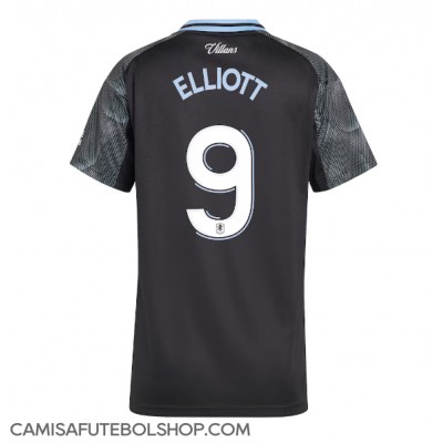 Camisa de time de futebol Aston Villa Harvey Elliott #9 Replicas 2º Equipamento Feminina 2025-26 Manga Curta Camisa de time de futebol Aston Villa Harvey Elliott #9 Replicas 2º Equipamento Feminina 2025-26 Manga Curta